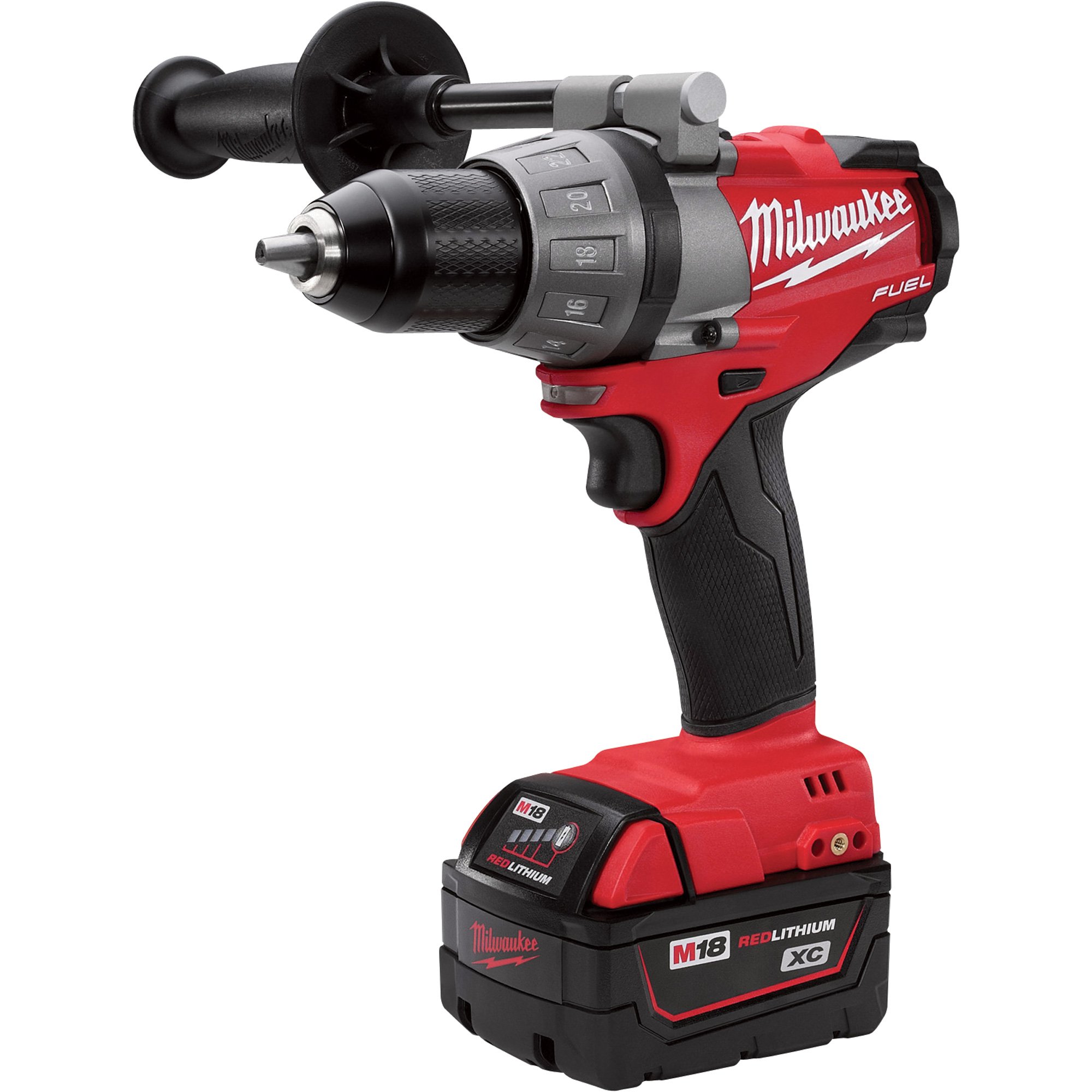 Milwaukee M18 Fuel Drill/Driver Kit — 1/2in. Chuck, M18 XC RedLithium Batteries, Model# 2603-22